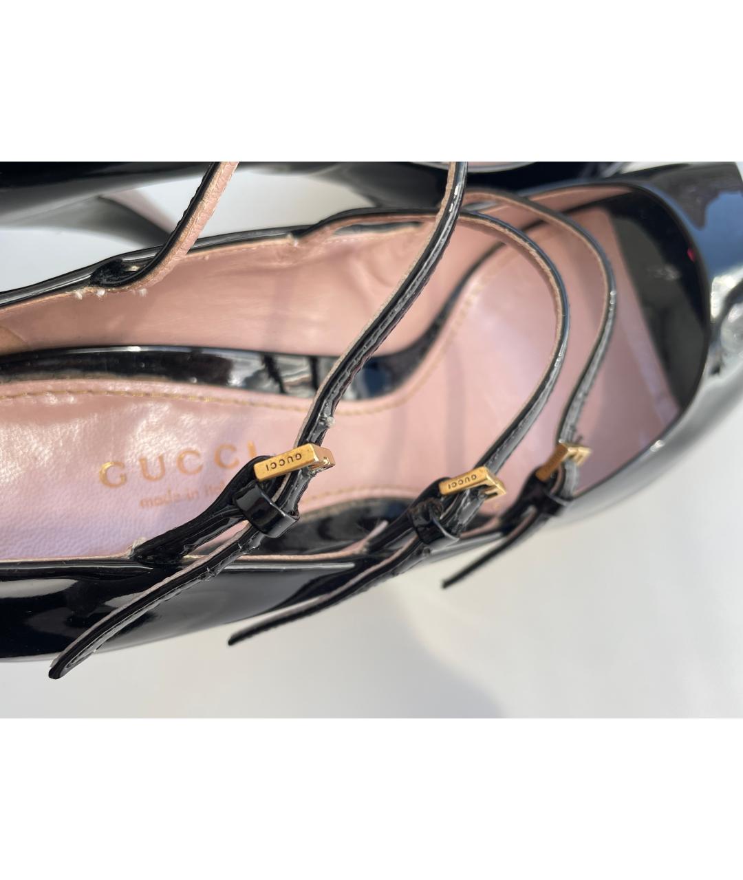 GUCCI Черные туфли из лакированной кожи, фото 8