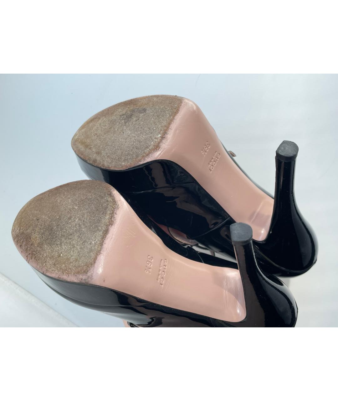 GUCCI Черные туфли из лакированной кожи, фото 9