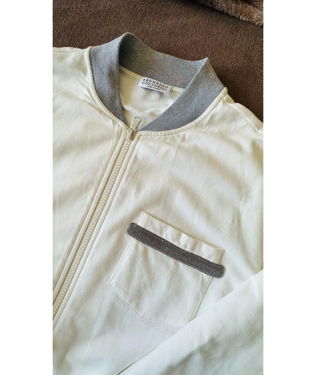 BRUNELLO CUCINELLI Белая хлопковая куртка, фото 2