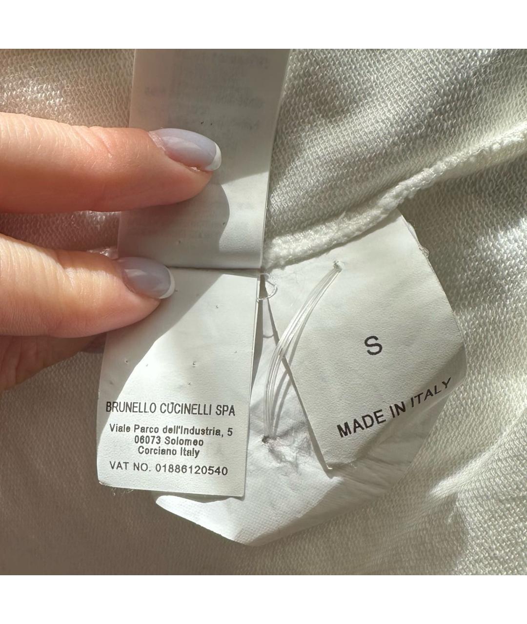 BRUNELLO CUCINELLI Белая хлопковая куртка, фото 5