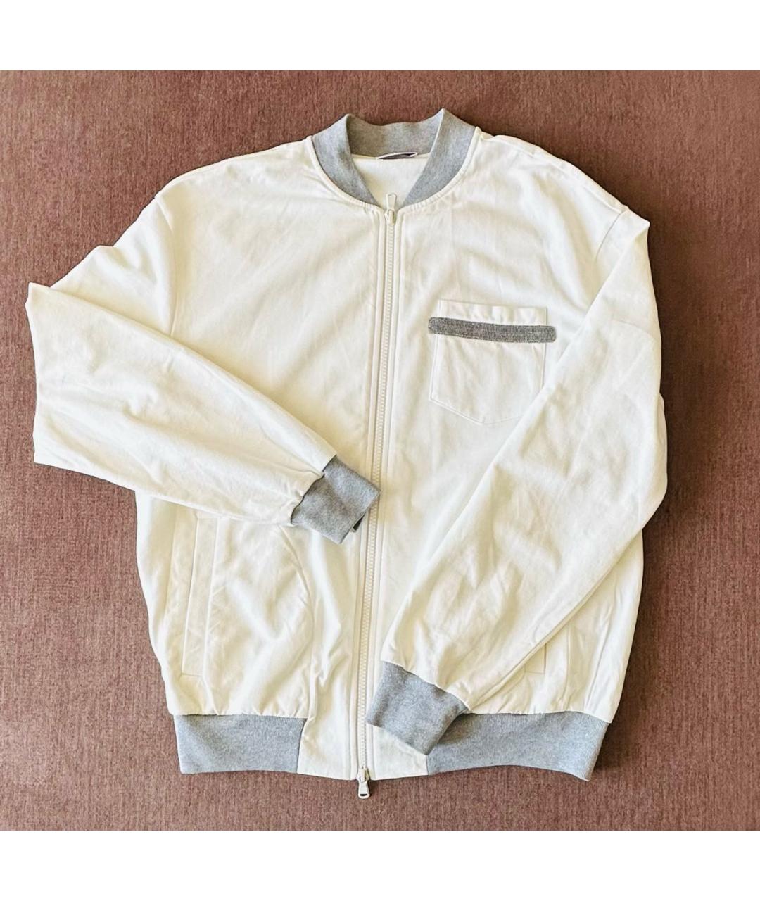 BRUNELLO CUCINELLI Белая хлопковая куртка, фото 7