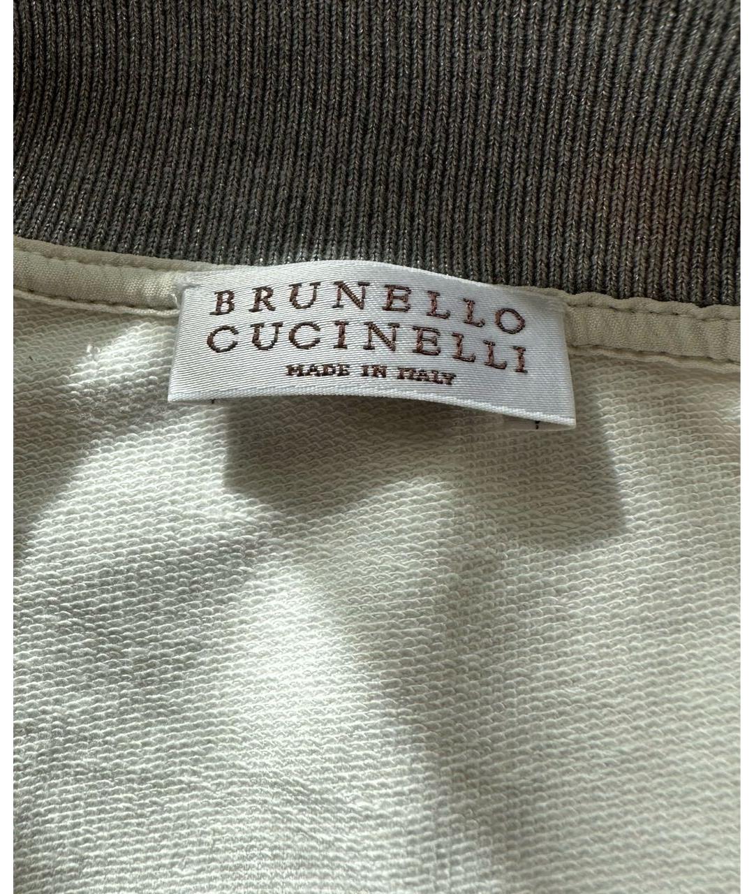 BRUNELLO CUCINELLI Белая хлопковая куртка, фото 4