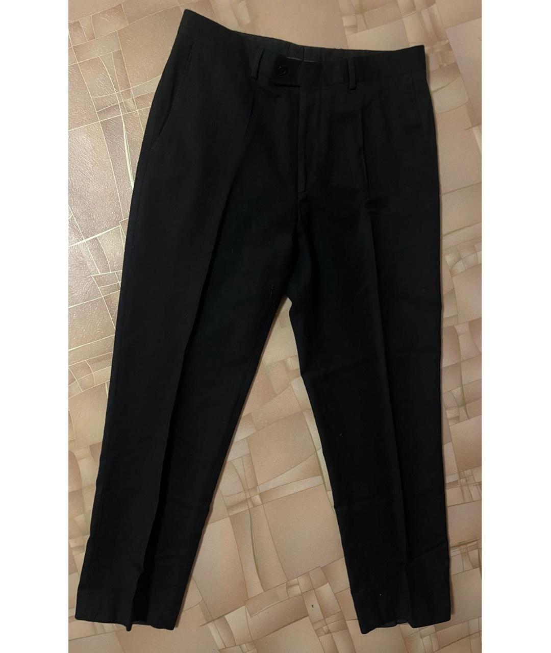 LOUIS FERAUD Черные шерстяные классические брюки, фото 5