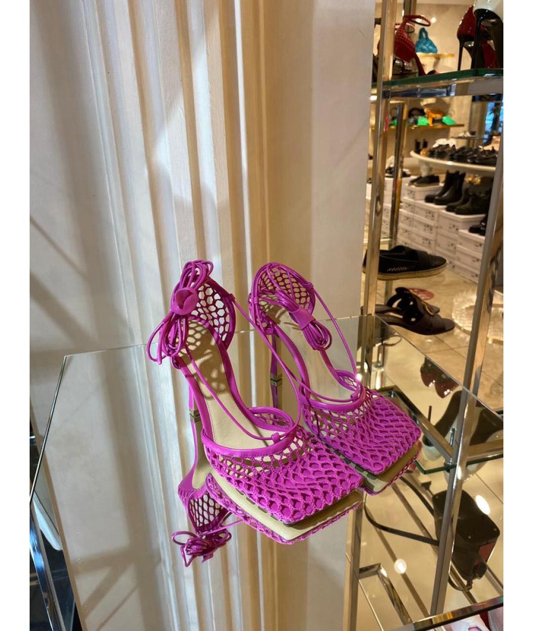 BOTTEGA VENETA Фуксия босоножки, фото 2
