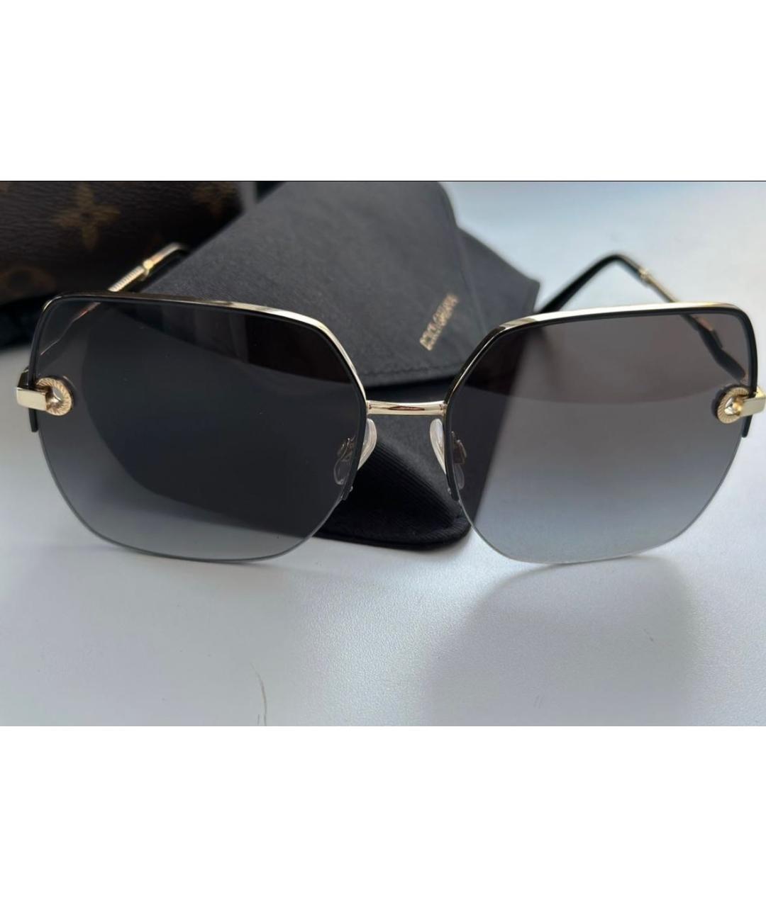 DOLCE&GABBANA Коричневые металлические солнцезащитные очки, фото 3
