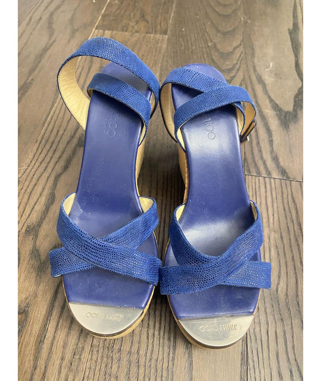 JIMMY CHOO Темно-синие туфли из искусственной кожи, фото 2