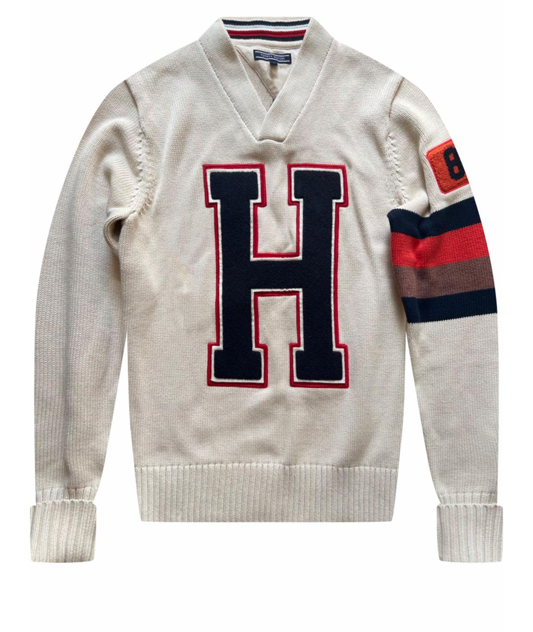 TOMMY HILFIGER Бежевый хлопковый джемпер / свитер, фото 1