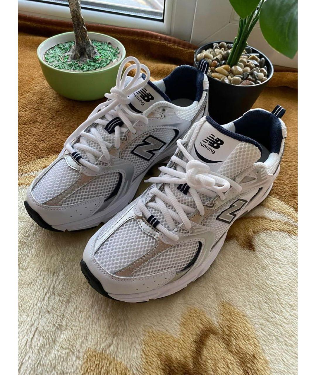 NEW BALANCE Белые кроссовки из искусственной кожи, фото 3