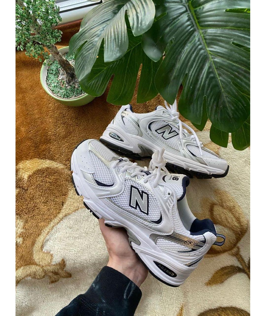 NEW BALANCE Белые кроссовки из искусственной кожи, фото 5