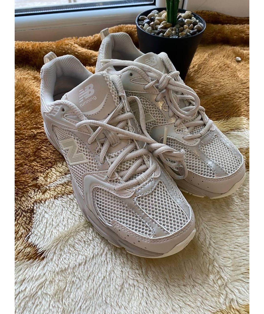 NEW BALANCE Бежевые кроссовки из искусственной кожи, фото 4