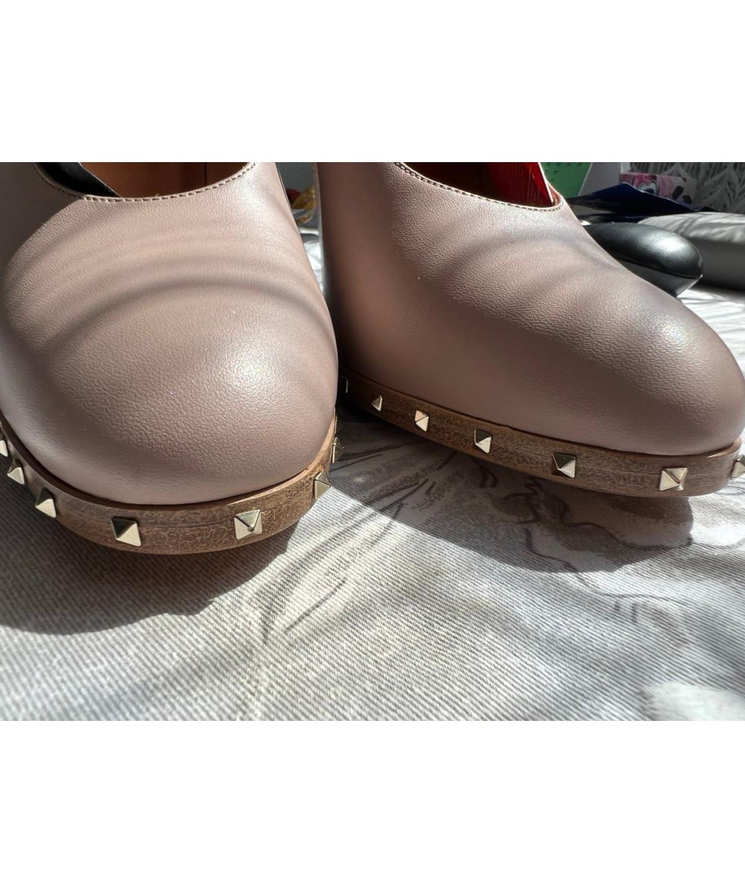 VALENTINO Бежевые кожаные туфли, фото 3
