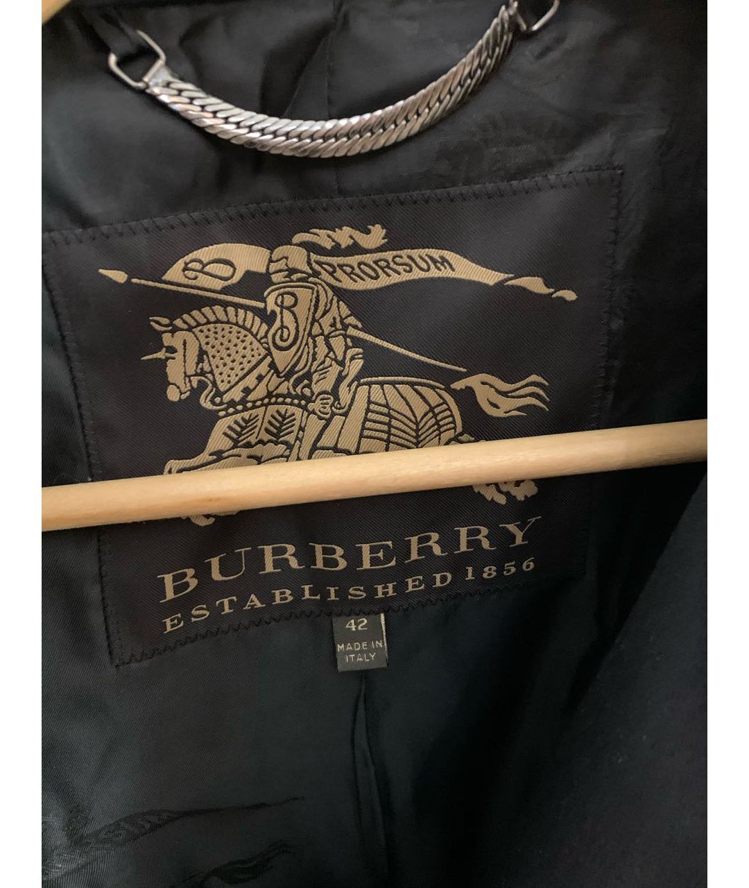 BURBERRY VINTAGE Черный шерстяной жакет/пиджак, фото 3