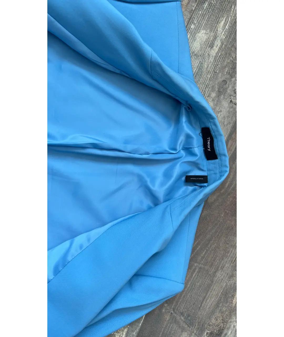 THEORY Голубой шерстяной жакет/пиджак, фото 6