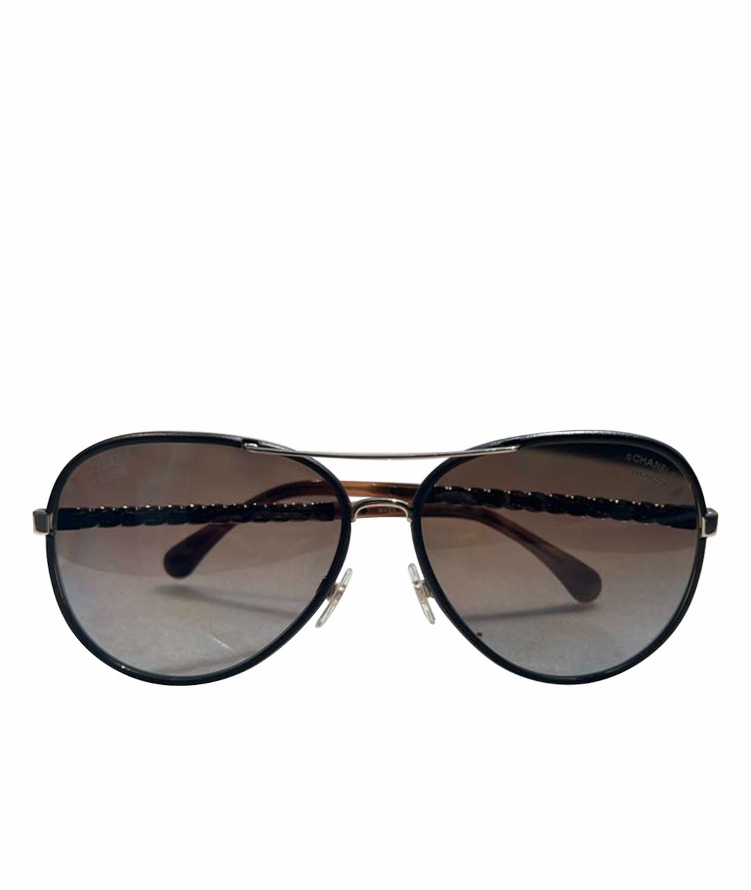CHANEL PRE-OWNED Коричневые солнцезащитные очки, фото 1