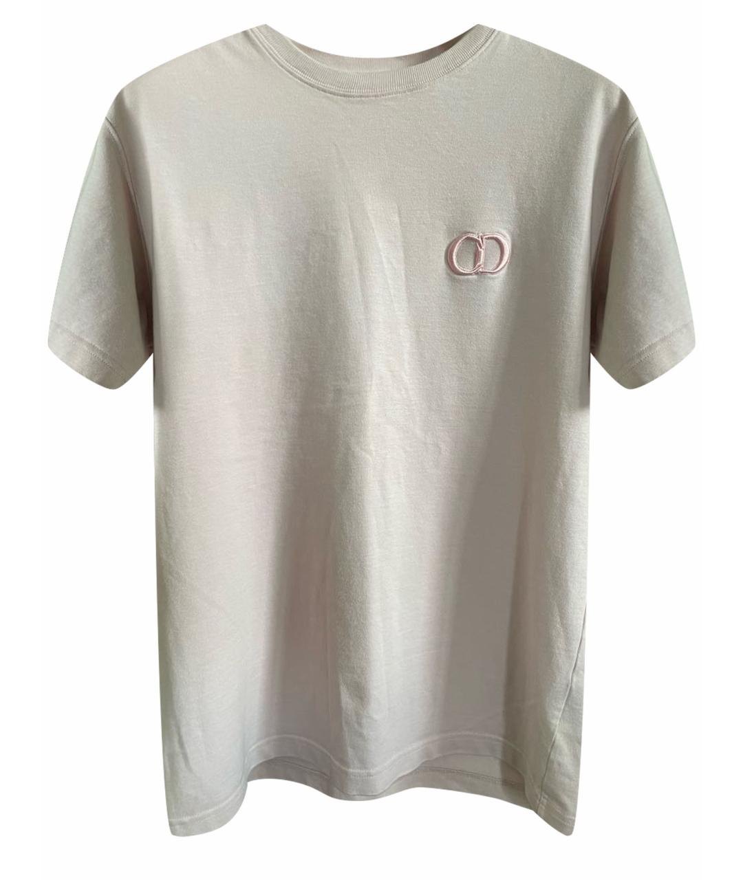 CHRISTIAN DIOR Розовая хлопковая футболка, фото 1