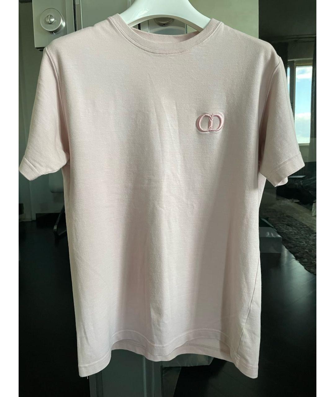 CHRISTIAN DIOR Розовая хлопковая футболка, фото 6