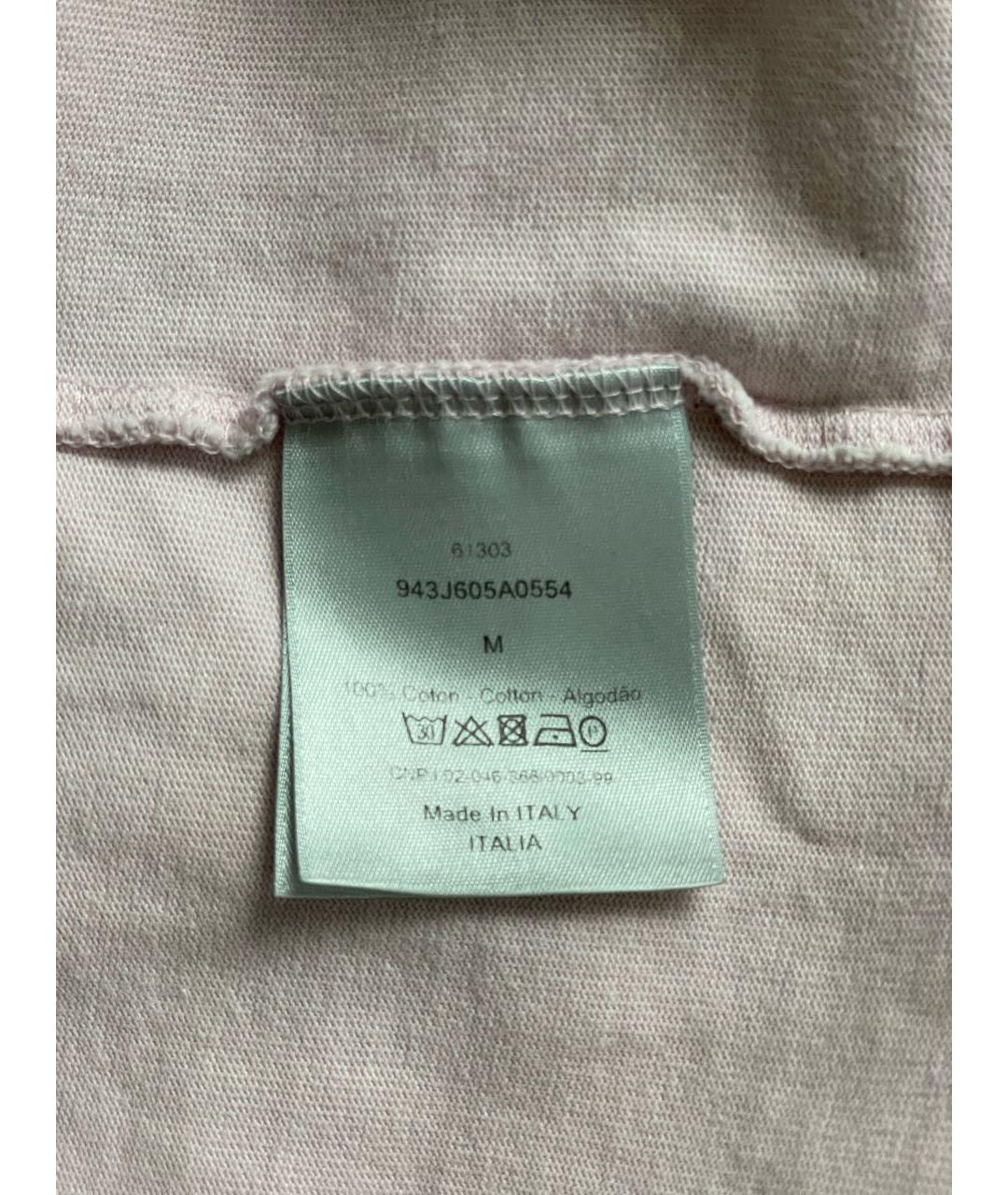 CHRISTIAN DIOR Розовая хлопковая футболка, фото 5