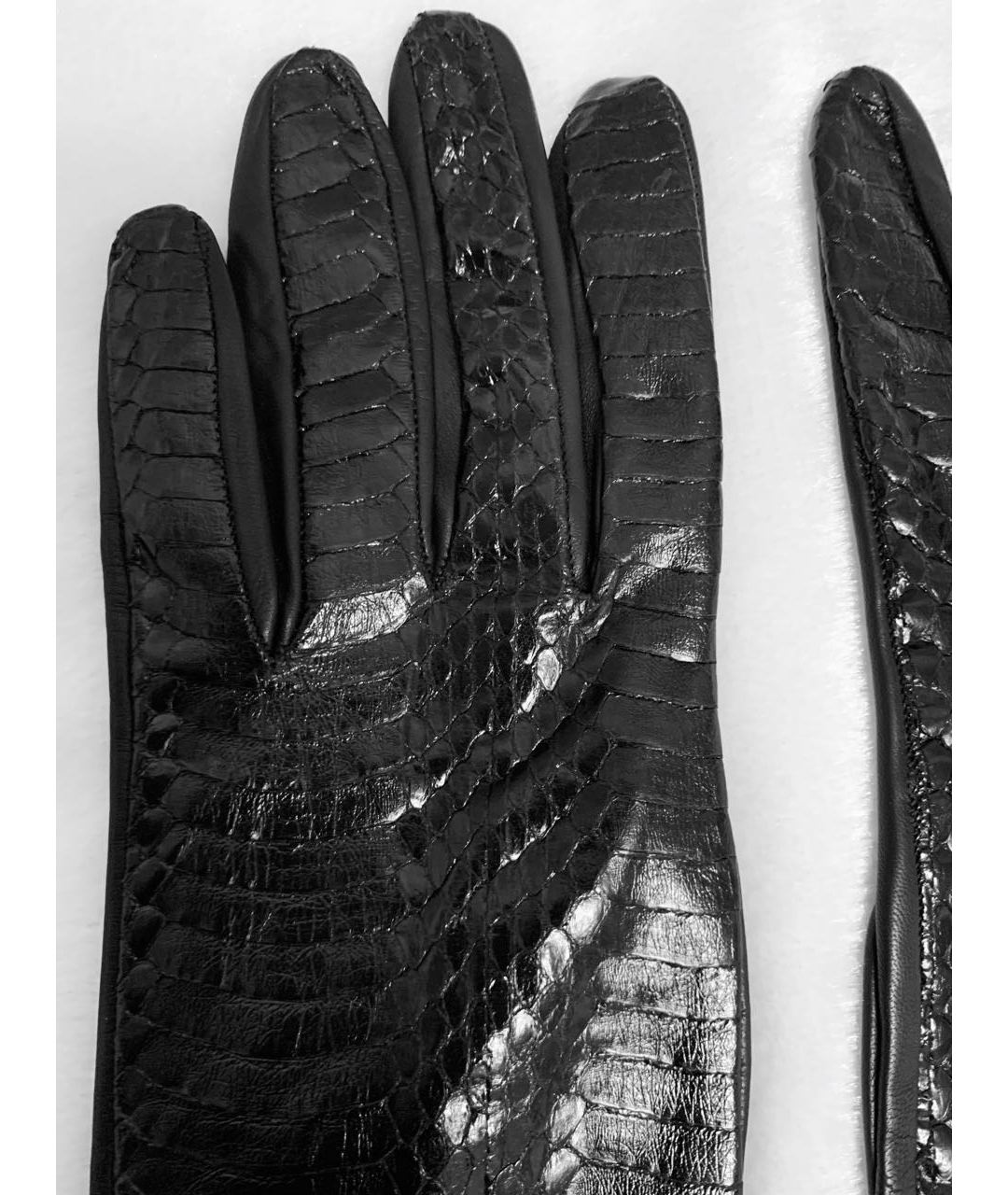 PORTS 1961 Черные кожаные перчатки, фото 3