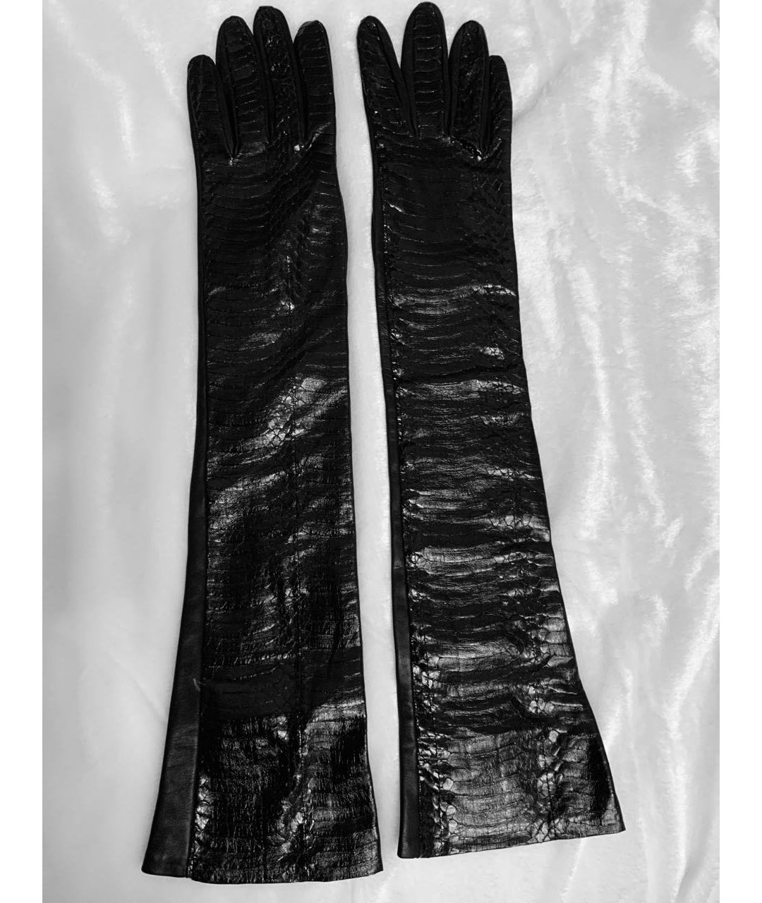 PORTS 1961 Черные кожаные перчатки, фото 5