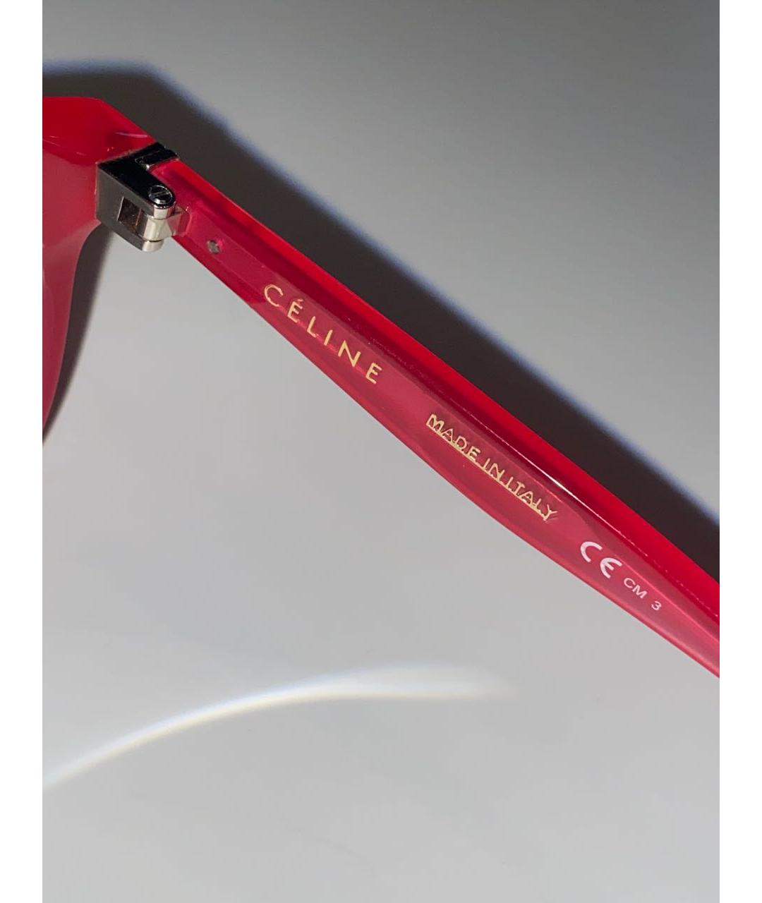 CELINE PRE-OWNED Розовые пластиковые солнцезащитные очки, фото 5