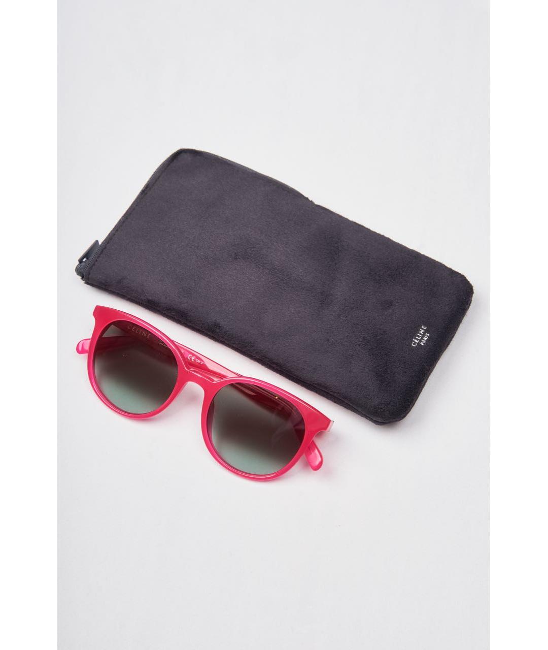 CELINE PRE-OWNED Розовые пластиковые солнцезащитные очки, фото 4