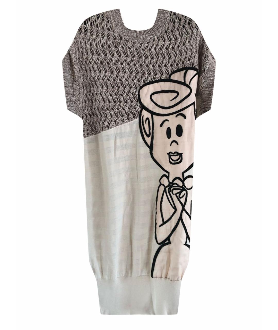 ICEBERG Бежевое хлопковое повседневное платье, фото 1