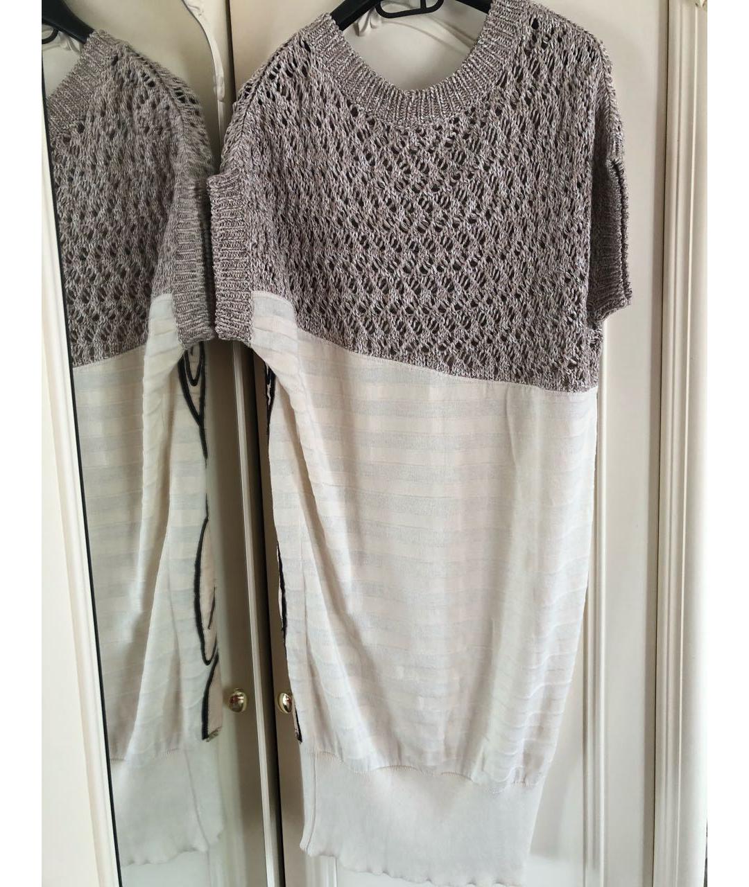 ICEBERG Бежевое хлопковое повседневное платье, фото 2