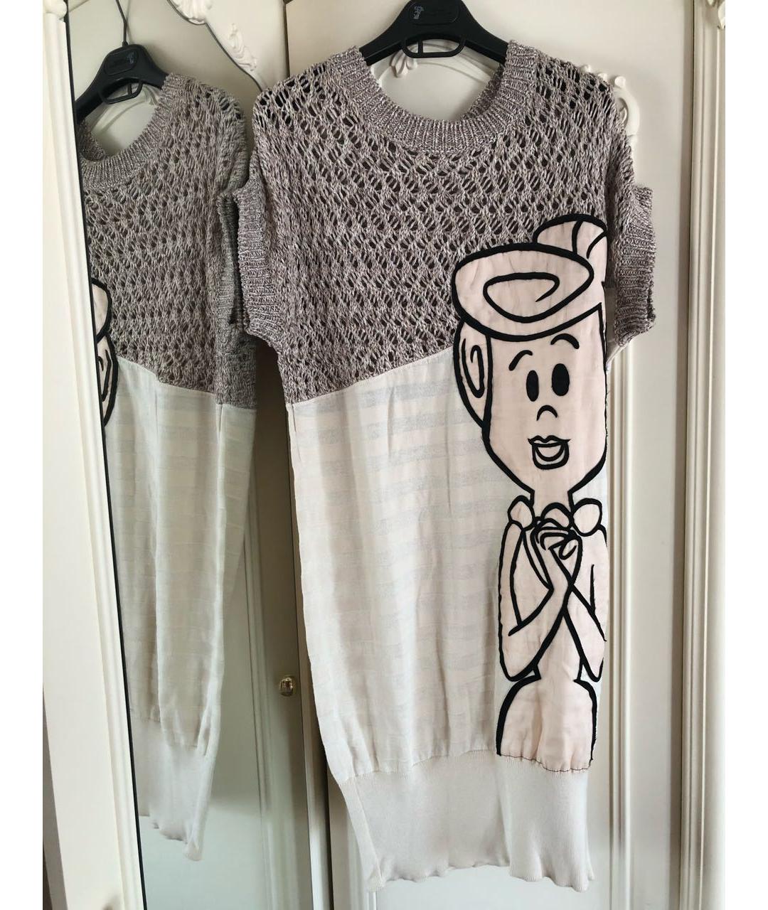 ICEBERG Бежевое хлопковое повседневное платье, фото 5