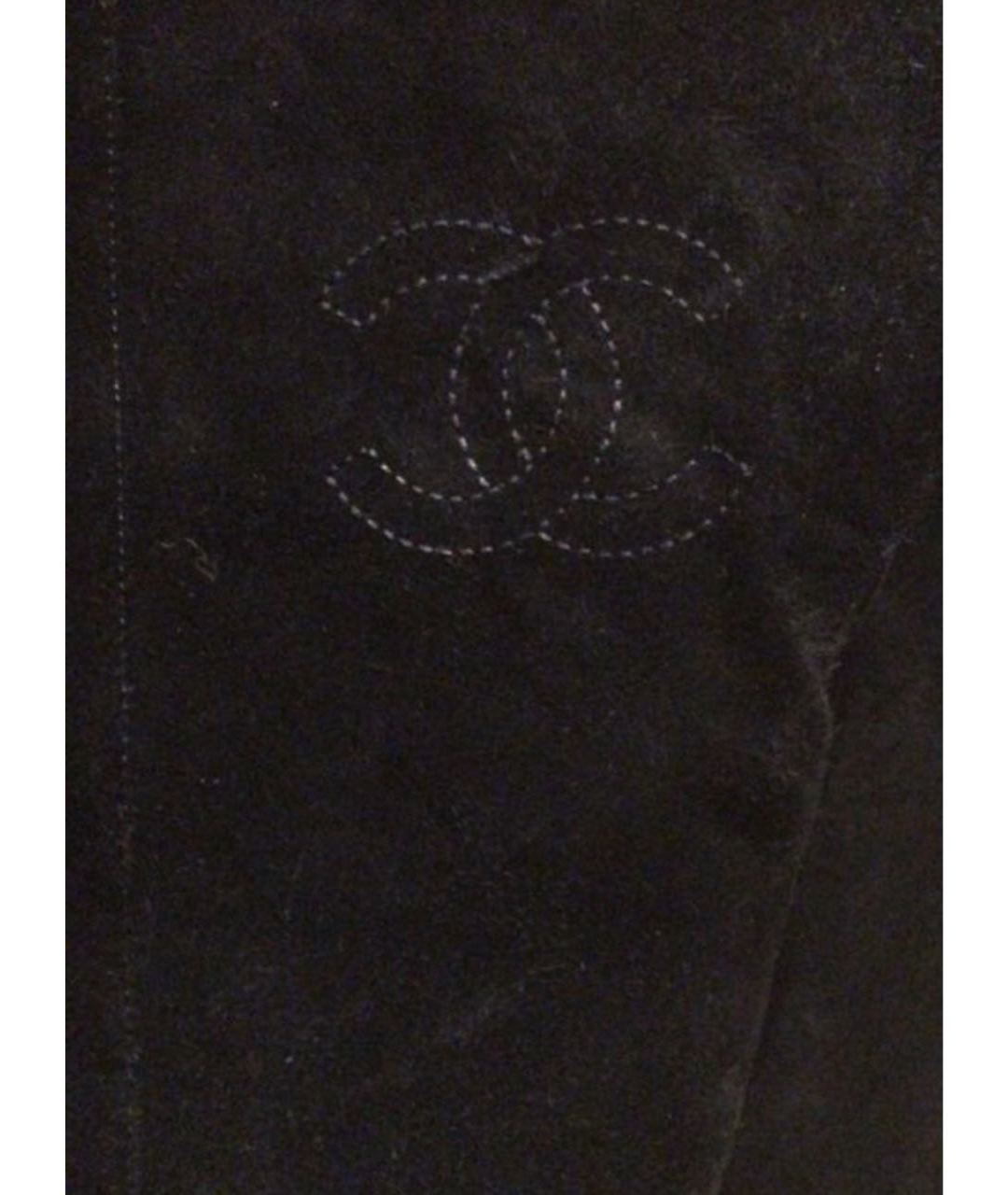 CHANEL PRE-OWNED Черные замшевые ботфорты, фото 5