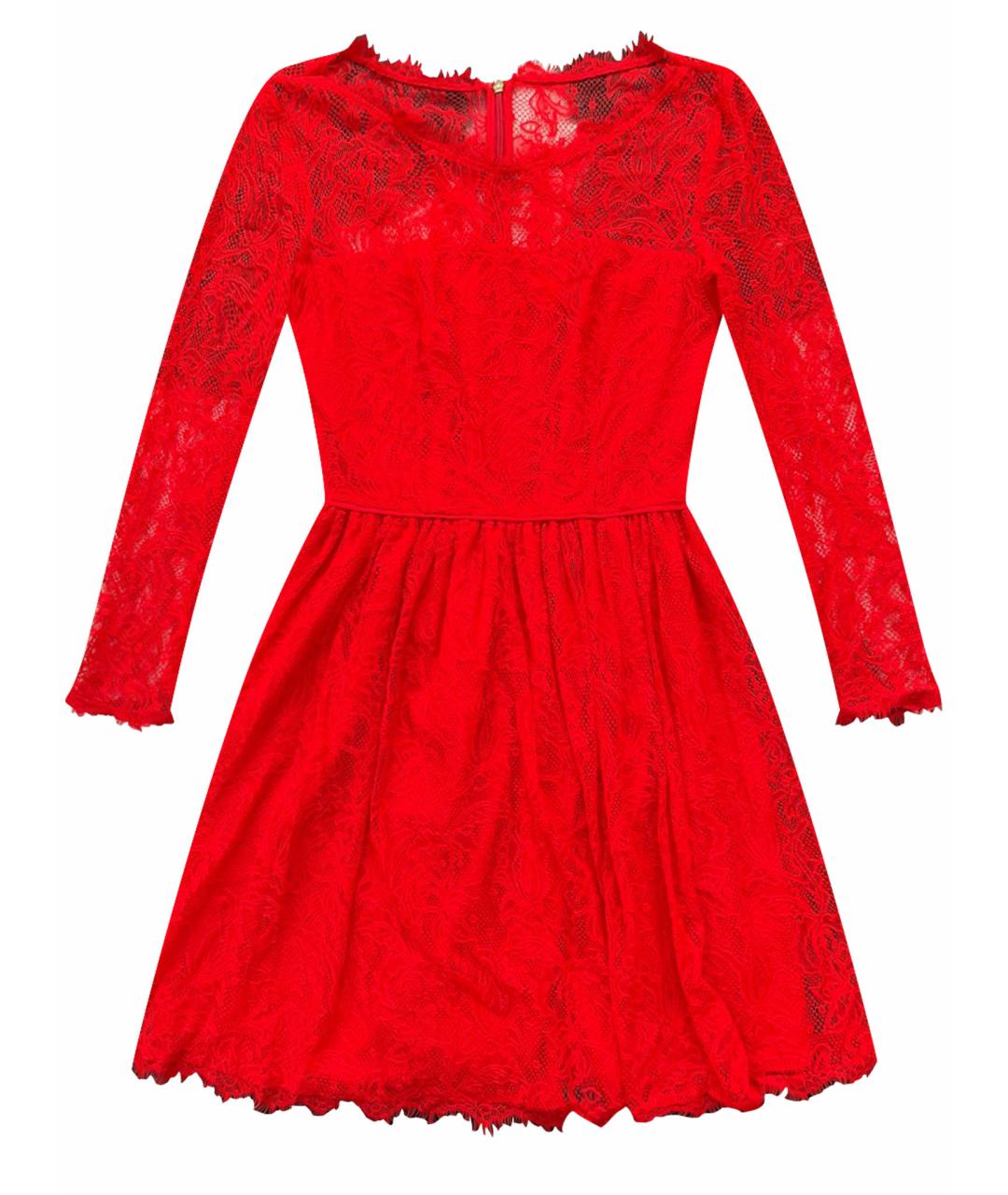 JUICY COUTURE Красное кружевное коктейльное платье, фото 1