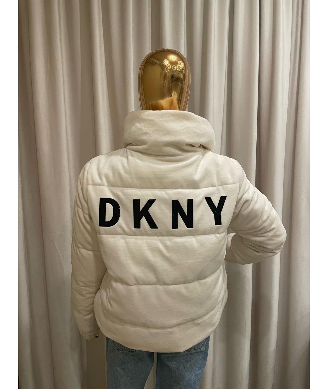 DKNY Белый велюровый пуховик, фото 2