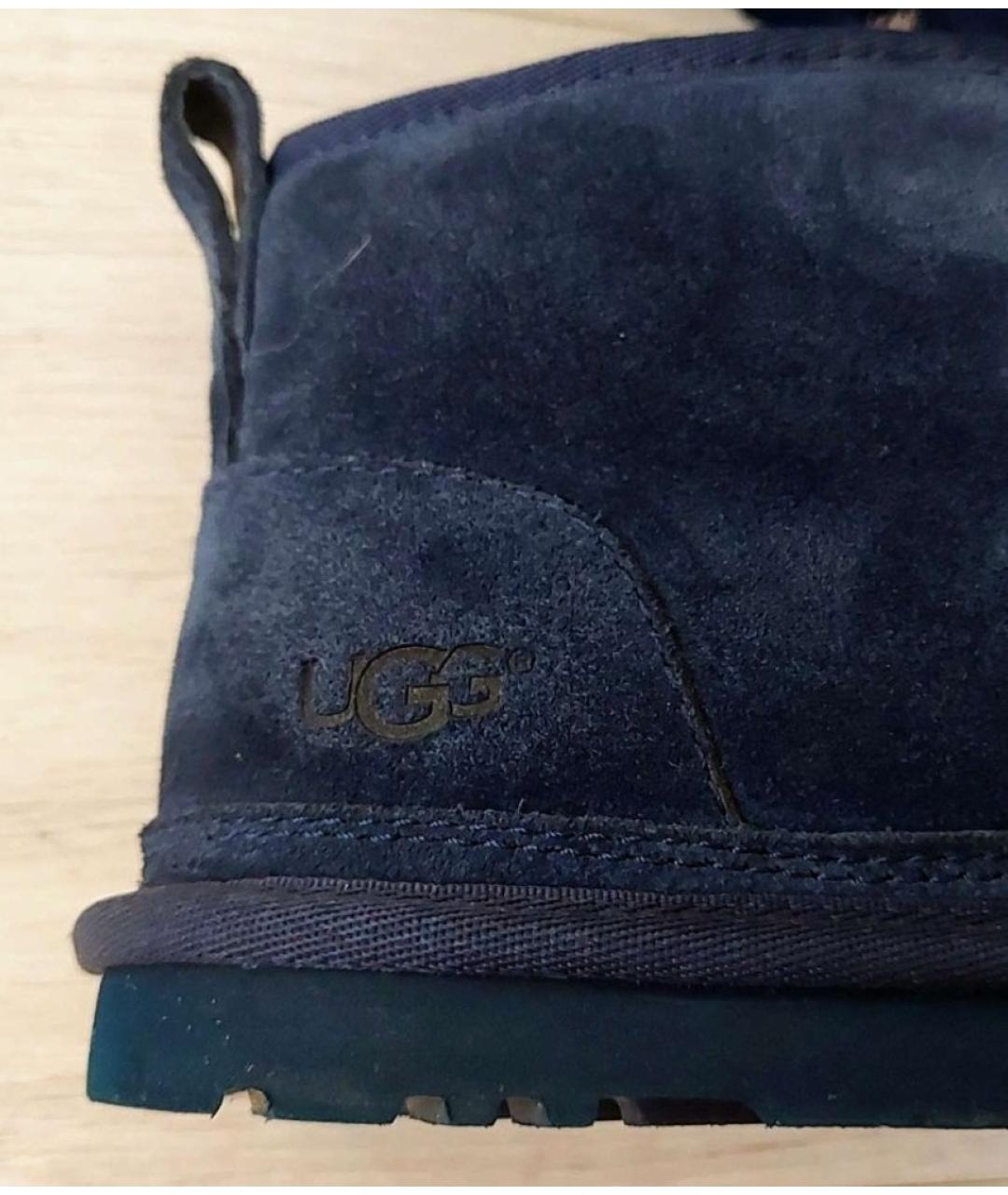 UGG AUSTRALIA Темно-синие замшевые низкие ботинки, фото 7