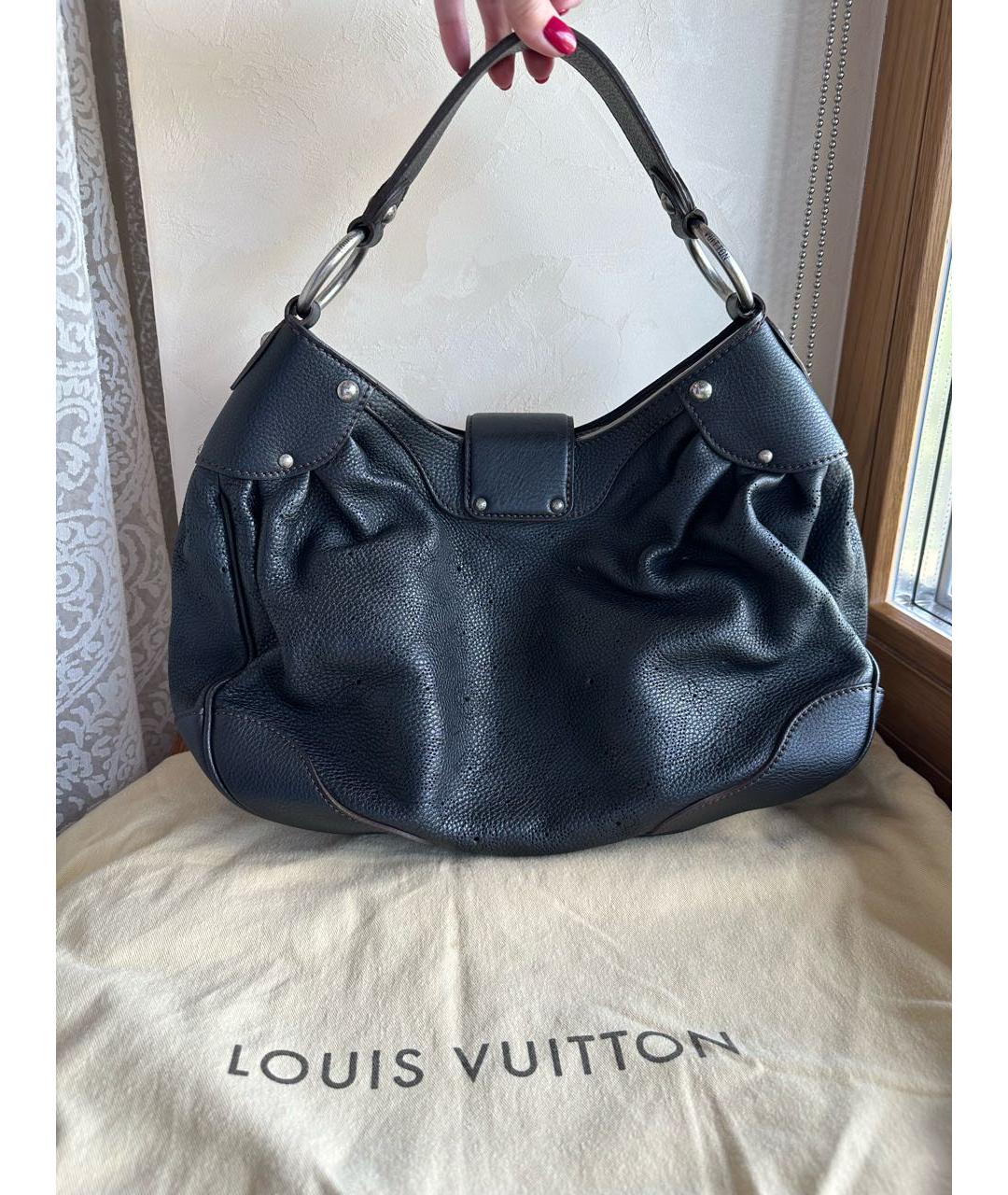 LOUIS VUITTON PRE-OWNED Черная кожаная сумка с короткими ручками, фото 2