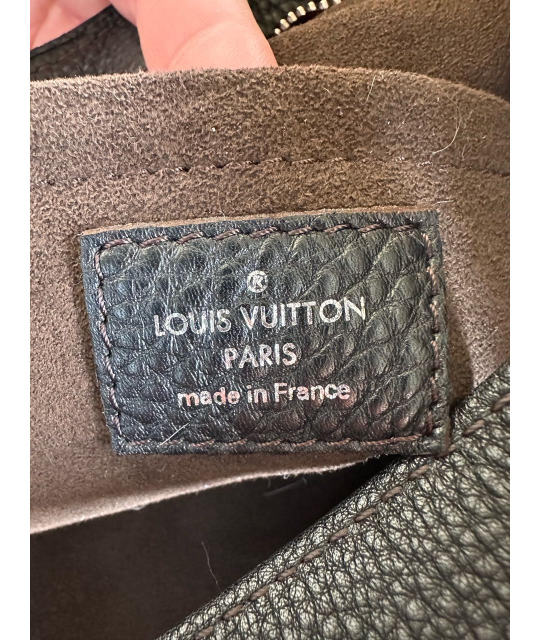 LOUIS VUITTON PRE-OWNED Черная кожаная сумка с короткими ручками, фото 3