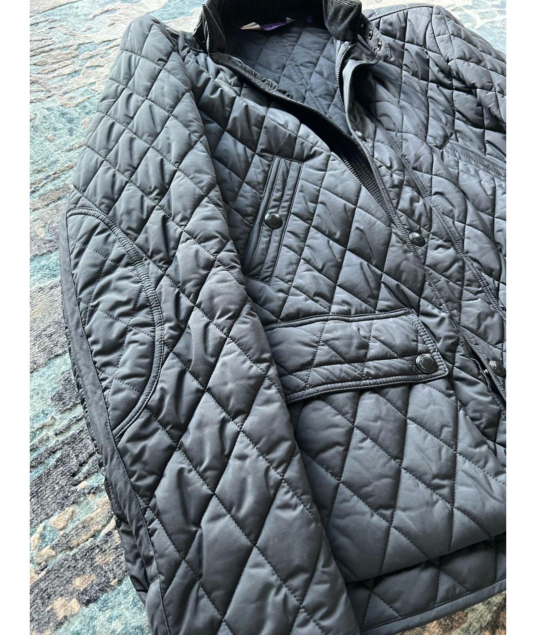 RALPH LAUREN PURPLE LABEL Темно-синяя полиэстеровая куртка, фото 4