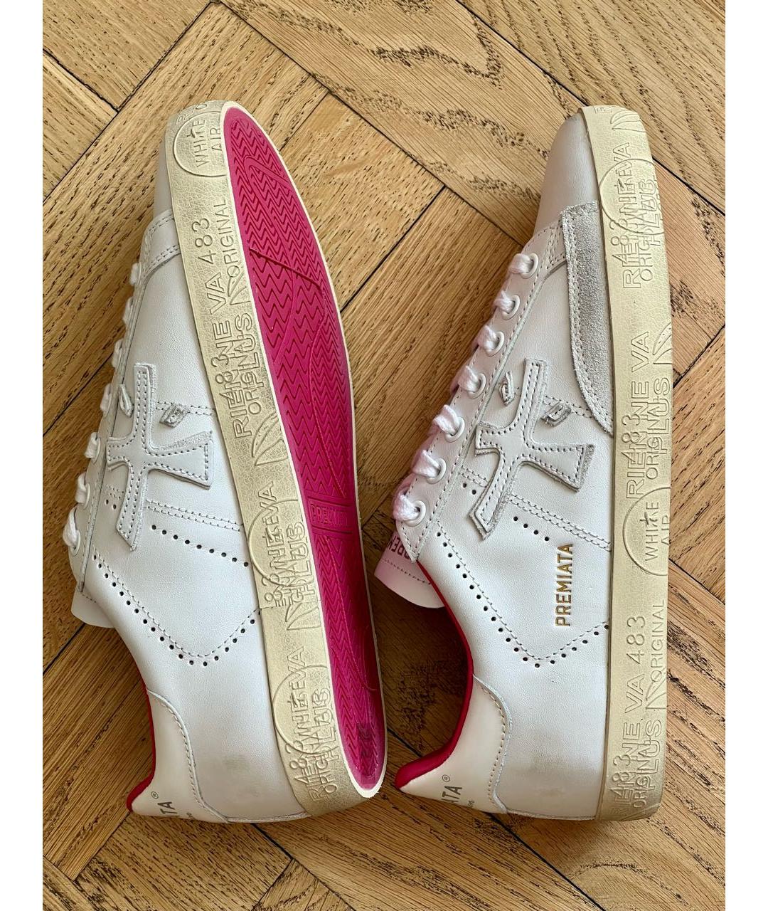 PREMIATA Белые кожаные кеды, фото 5