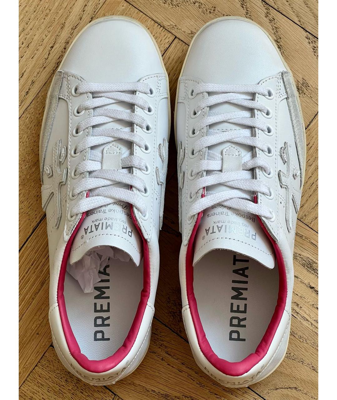 PREMIATA Белые кожаные кеды, фото 3