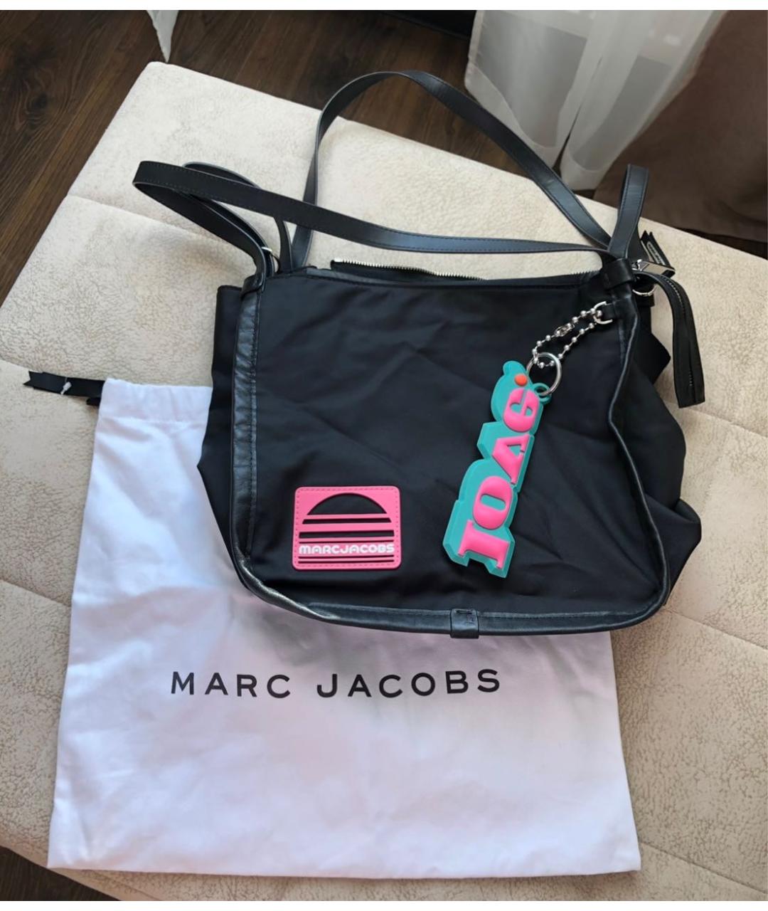 MARC JACOBS Черная тканевая сумка с короткими ручками, фото 5