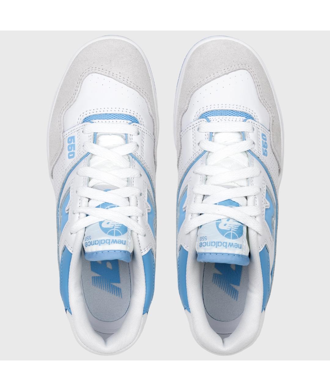 NEW BALANCE Голубые кожаные низкие кроссовки / кеды, фото 3