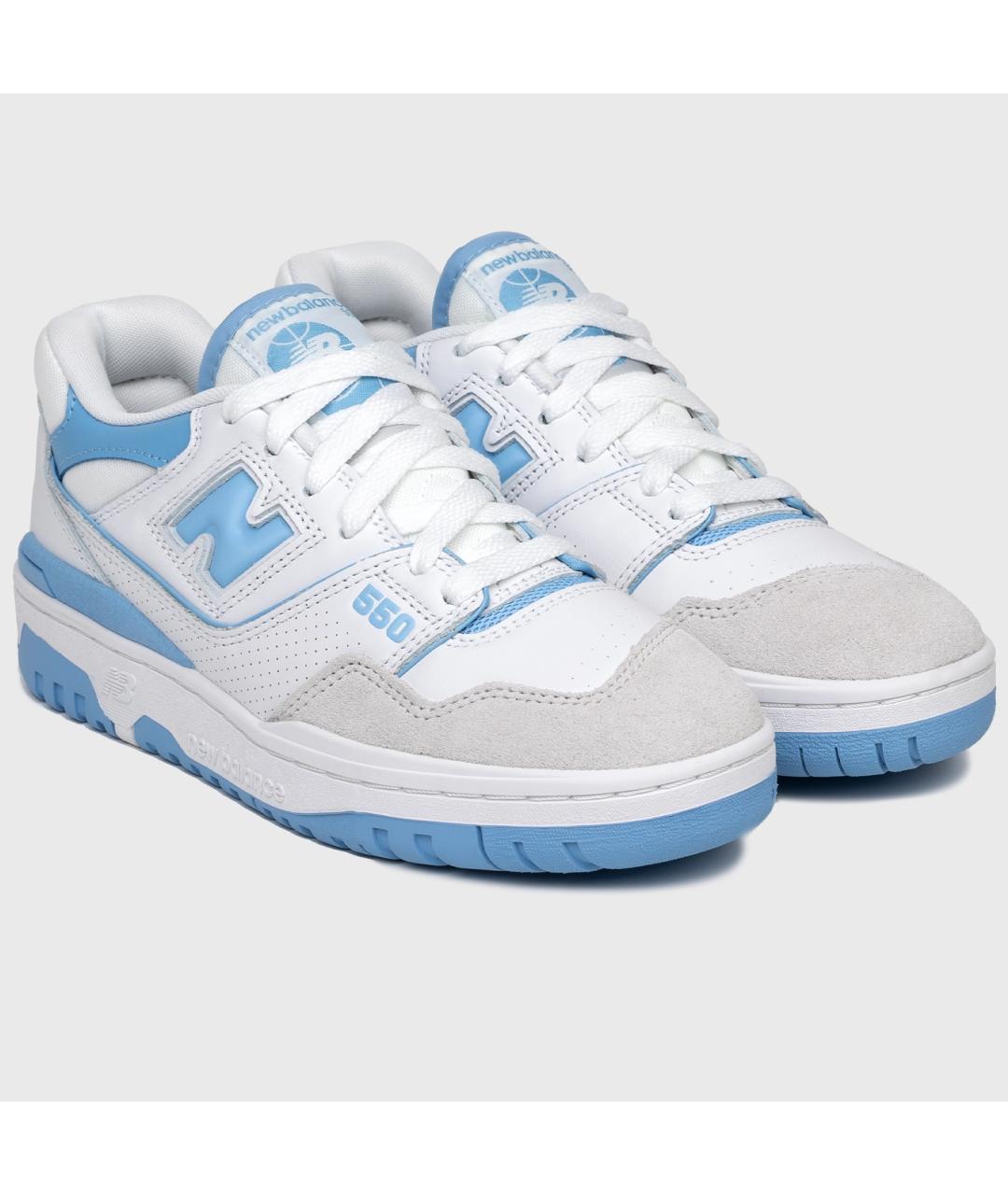 NEW BALANCE Голубые кожаные низкие кроссовки / кеды, фото 2