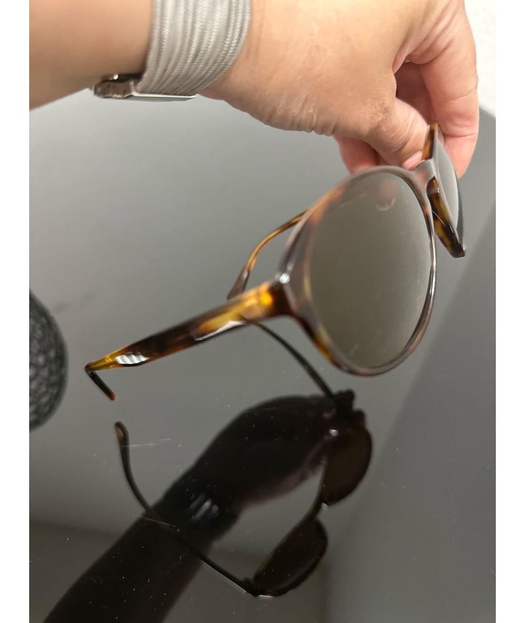 RALPH LAUREN Коричневые пластиковые солнцезащитные очки, фото 3