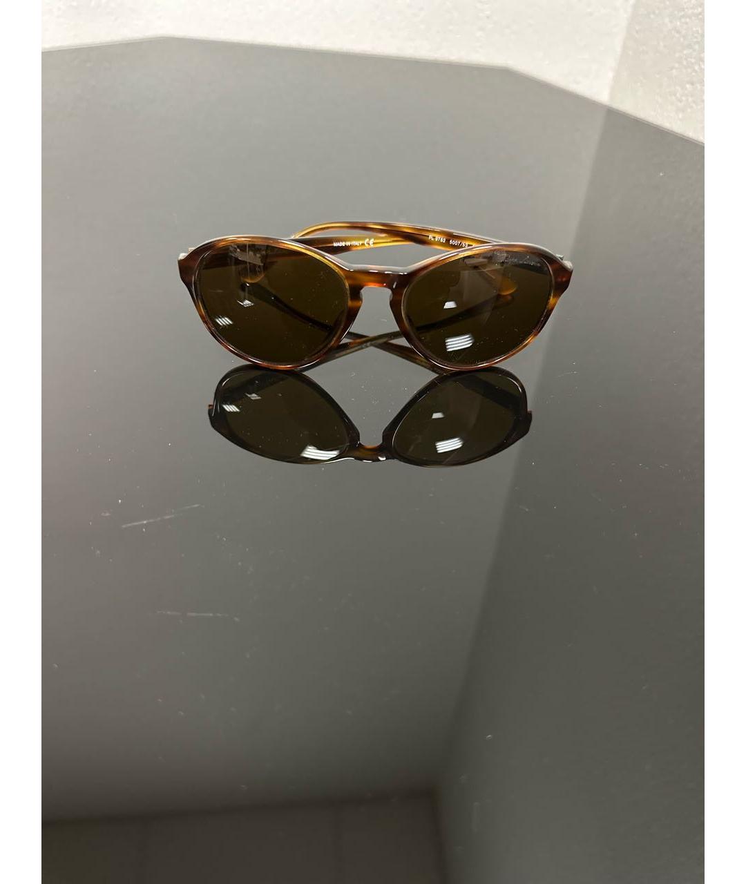 RALPH LAUREN Коричневые пластиковые солнцезащитные очки, фото 5