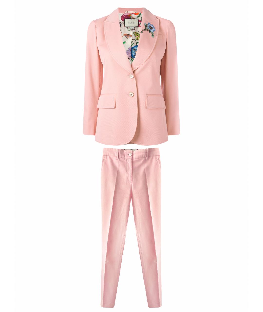 GUCCI Розовый хлопковый костюм с брюками, фото 1