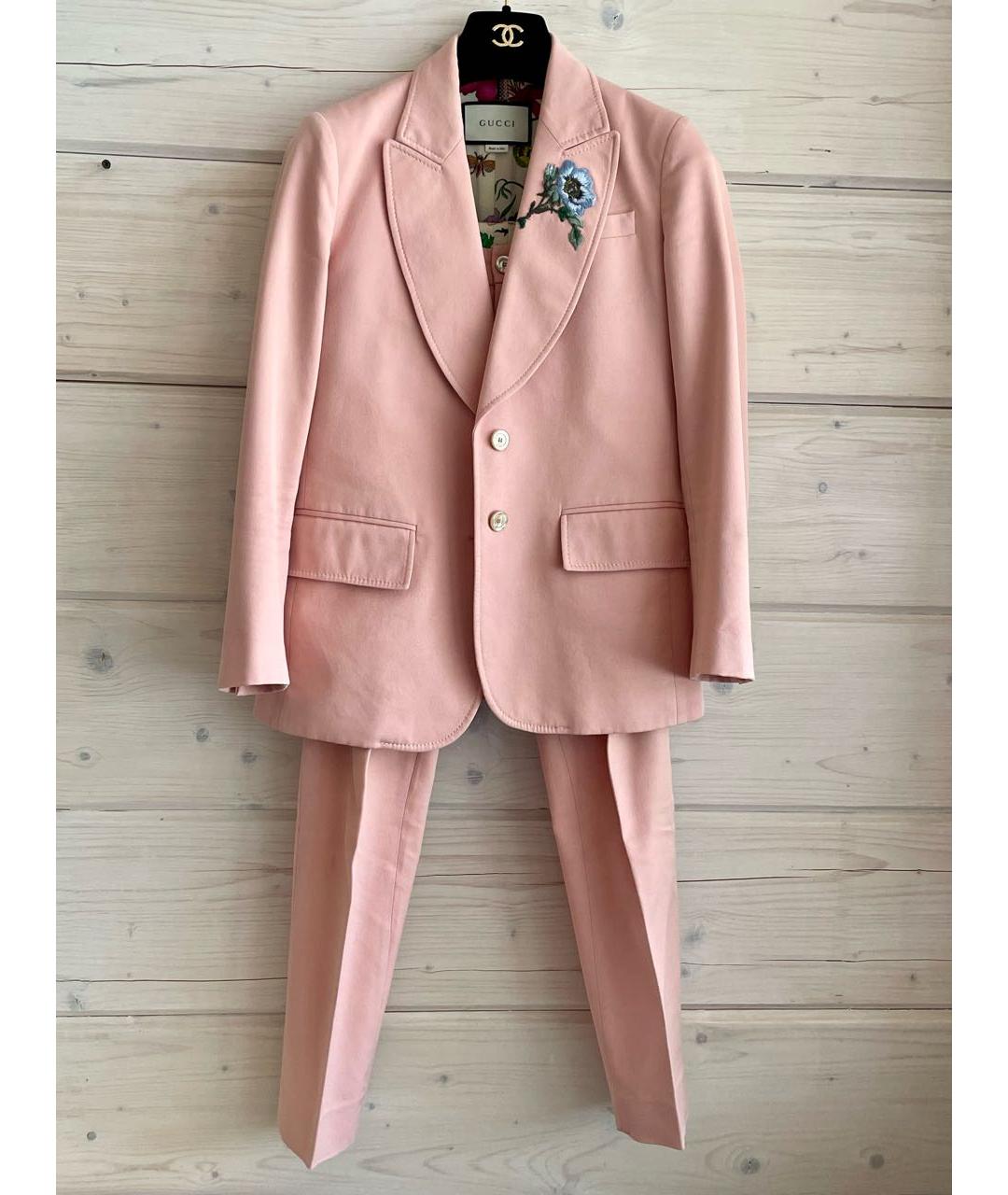 GUCCI Розовый хлопковый костюм с брюками, фото 7