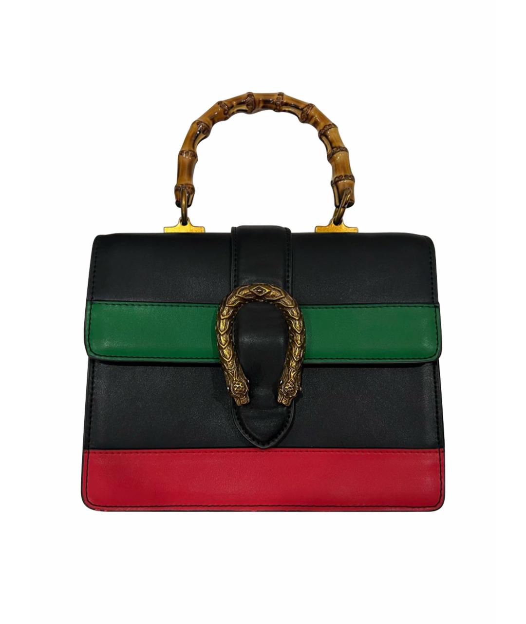 GUCCI Черная кожаная сумка тоут, фото 1