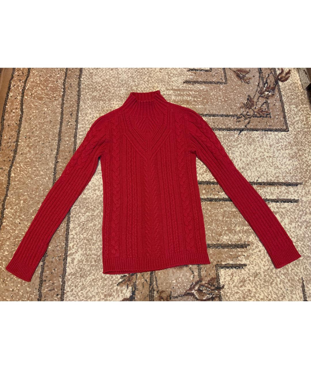 PINKO Красный шерстяной джемпер / свитер, фото 6