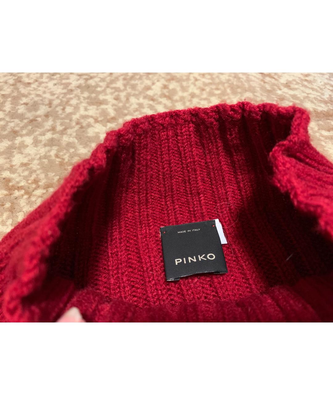 PINKO Красный шерстяной джемпер / свитер, фото 3
