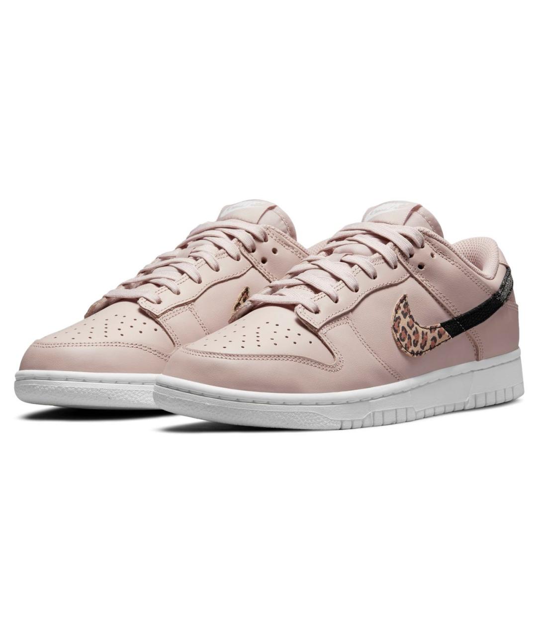 NIKE Бежевые кожаные низкие кроссовки / кеды, фото 2