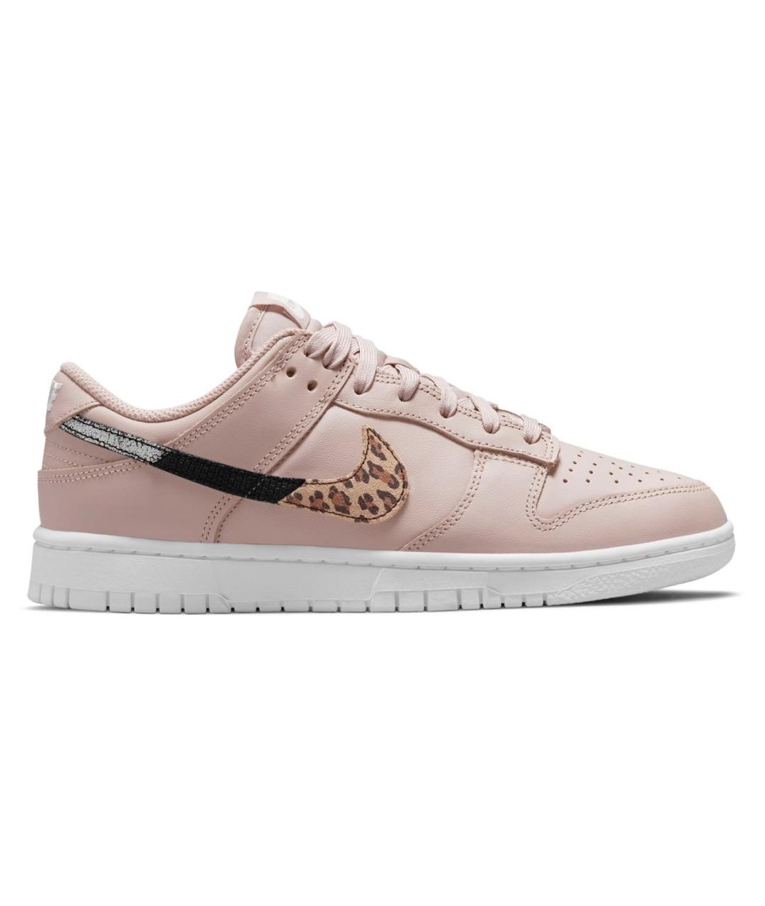 NIKE Бежевые кожаные низкие кроссовки / кеды, фото 5