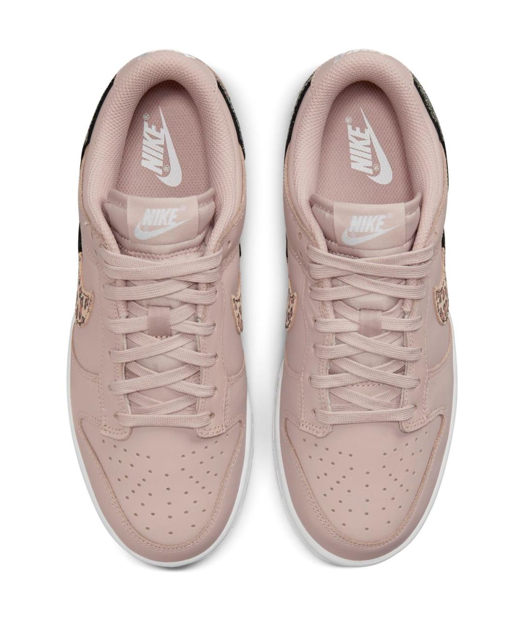 NIKE Бежевые кожаные низкие кроссовки / кеды, фото 3